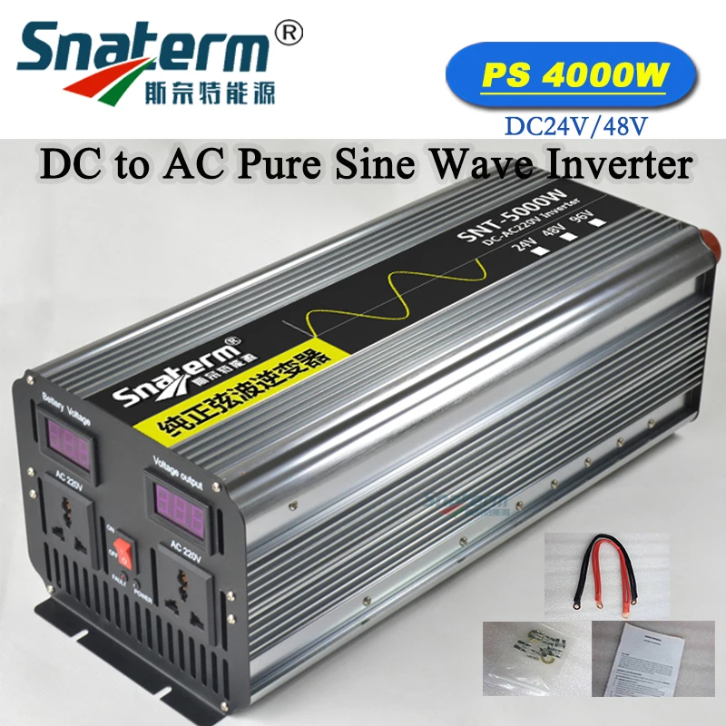 4 кВт 4000 Вт DC В AC инвертор 24 48 Чистая синусоида Инвертор AC230V 50 Гц решетки высокой