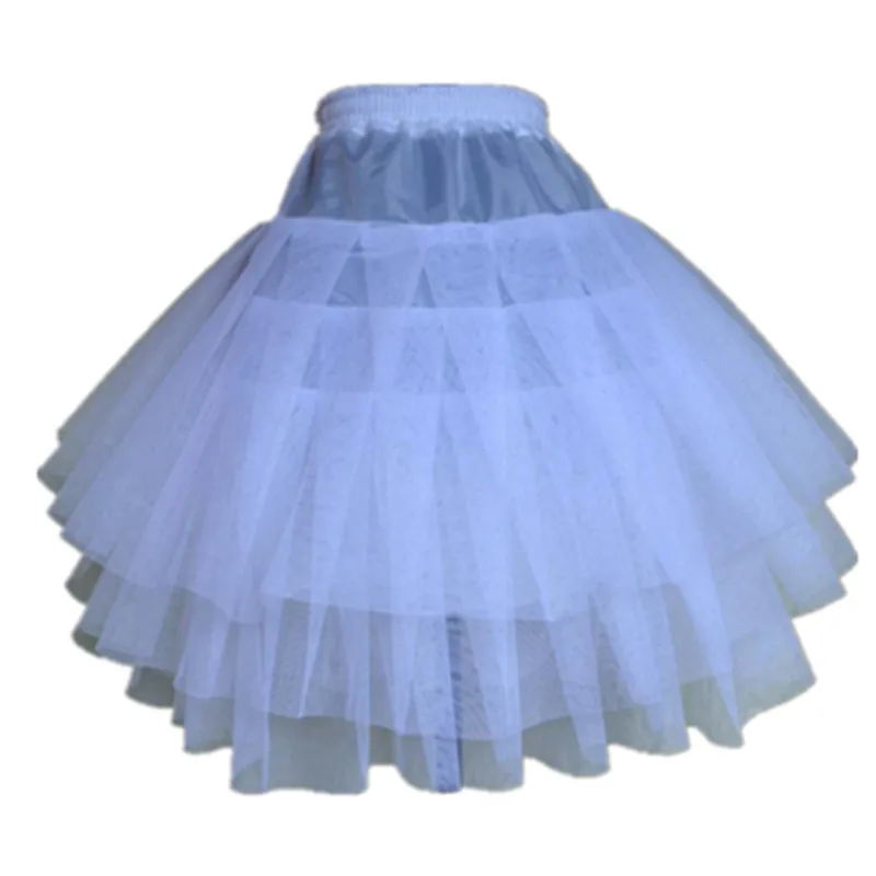 Новые Детские торжественное платье с цветочным узором для девочек, 3-слойные, короткие, кринолина платье для маленькой девочки, детский