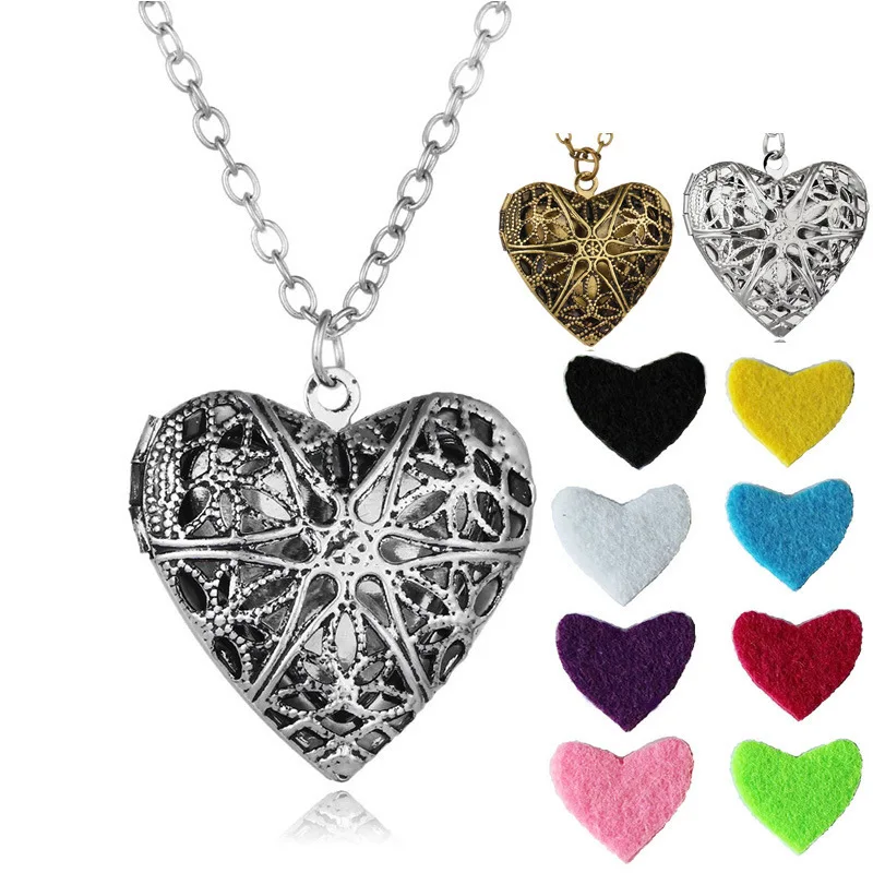 

European The Heart Of The Peach Christmas Piece Aromatherapy Necklace Long Fund Sweater Chain Accessories HMS283 shouzh