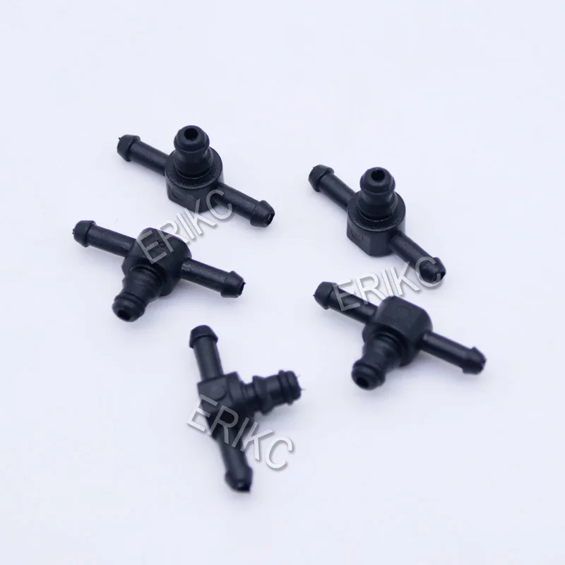 ERIKC Fuel Injectors Return Oil Backflow Pipe Connector T Type connector for Bosch 0445110# Series Injector 10pcsBag (7)