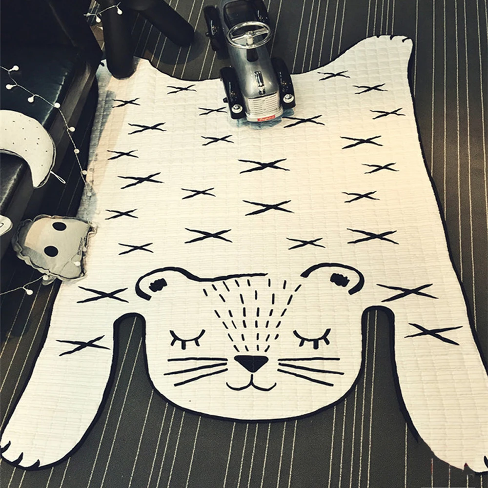Мультяшные Животные тигр/пингвин/Бегемот узор дети ползают игры коврики белый/серый/розовый гостиная ковер декоратор пол ковер