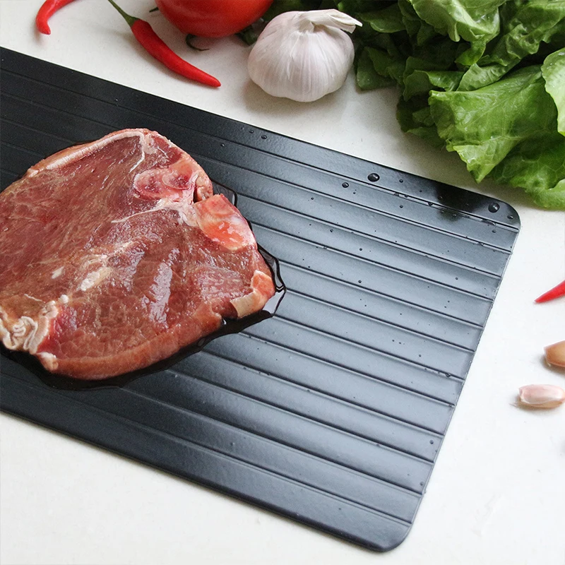 Individuality Aluminum Defrosting Tray Steak Frozen Food Meat Quick Thawing Plate 57D