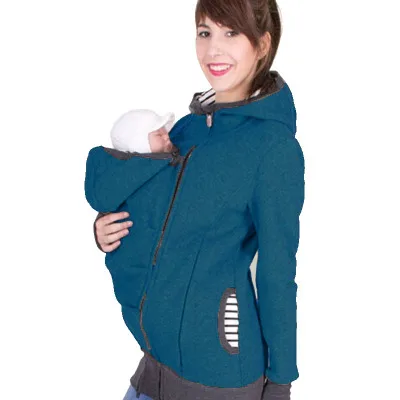 Новые цветные модные толстовки для беременных с капюшоном и длинными рукавами, Одежда для беременных женщин с передним карманом, размер S-2XL - Цвет: 7