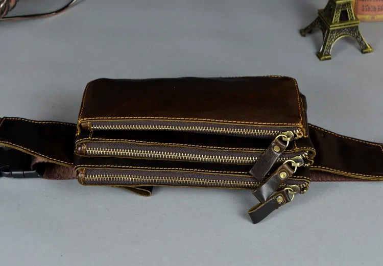 Sacos de cintura de couro genuíno do