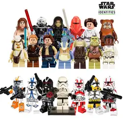 Playmobil строительные блоки Star Wars Leia C3Po R2D2 Sith Lord Дарт Вейдер Дарт Молл кирпичи Chewbacca игрушки Фигурки для детей подарок