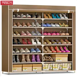 Нетканого полотна современный шкаф для обуви двойными рядами 7-Слои собраны стеллаж для хранения обуви больше Ёмкость Экономия