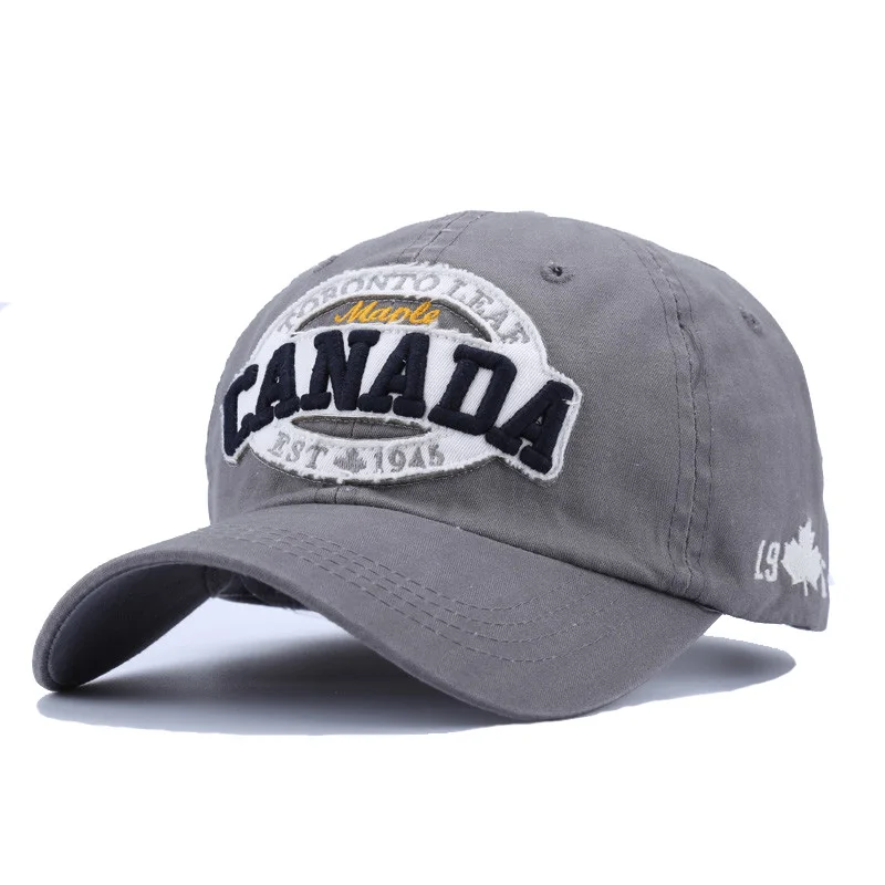 Cora Wang 2017 CANADA Baseball Caps Women Patch Dad Hat for Men Letters embroidered snapback cap Black cap Unisex cotton Leisure