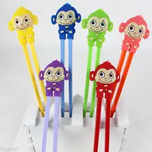 5 пар милая обезьянка детская посуда для детей Съемная Обучающие учебные палочки для еды