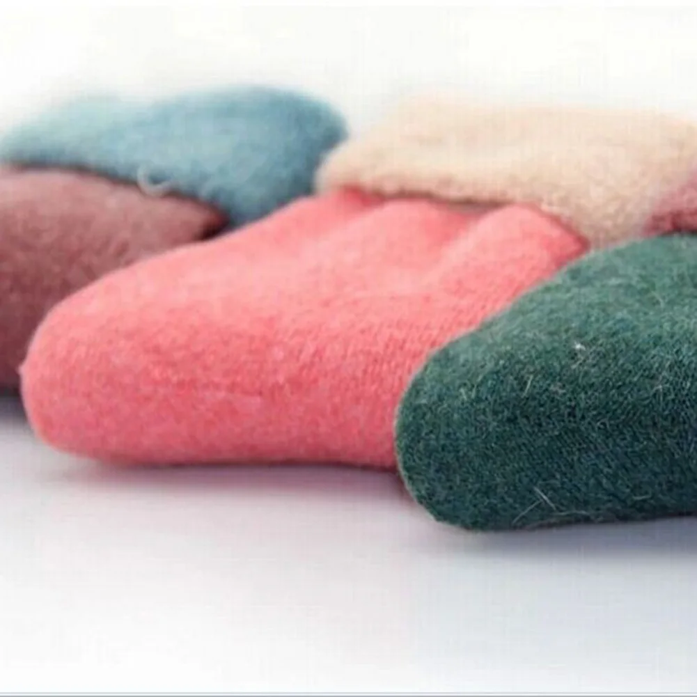 Новые зимние толстые носки из кроличьей мериносовой шерсти женские ...