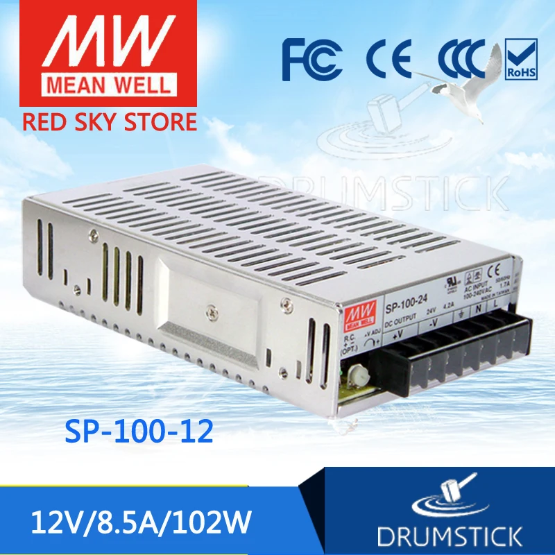 Meanwell SP-100-12 12 В 8.5A meanwell SP-100 в 102 Вт Один выход с PFC Функция питания | Обустройство