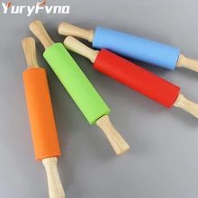 YuryFvna антипригарная силиконовая Скалка тесто ролик тесто пицца выпечка пирог паста и печенье кухонные инструменты для выпечки