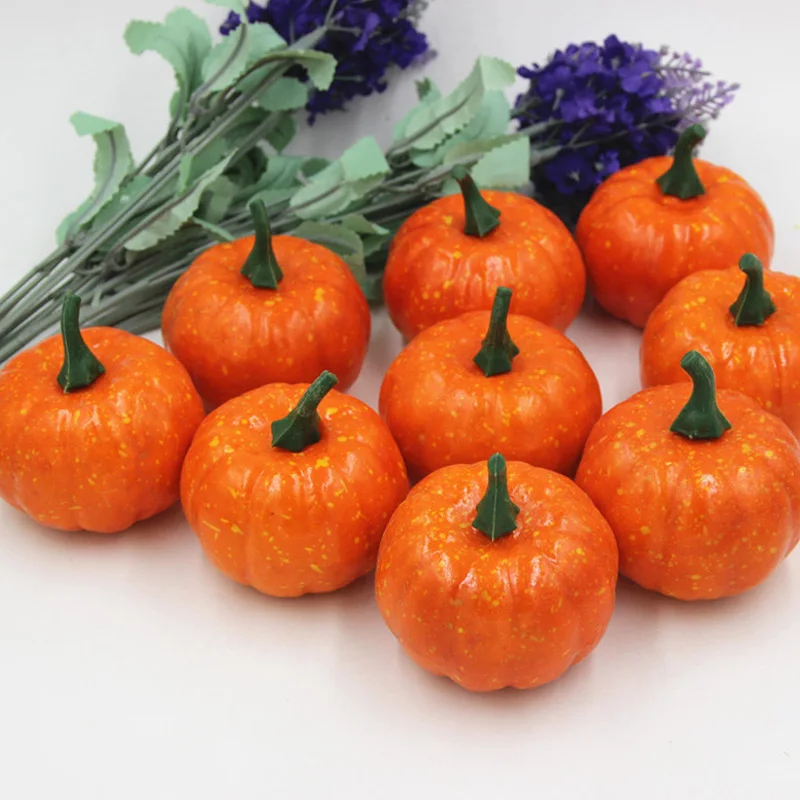 Artificial Pumpkins Foam Pumpkins Kids' Kitchen Toys Squishy Food Pretend Fake Foam Halloween Party Dining Room Decorative
