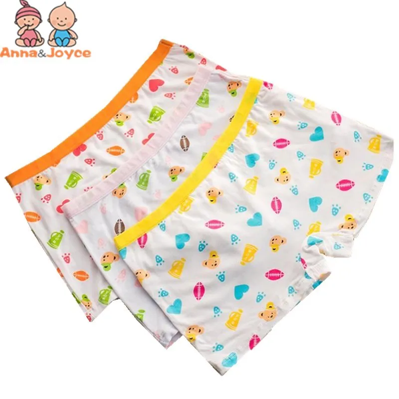 

4Pc/lot Children's Underwear Girls Boxer Modal Korean Version of The Bear's Head Printing Comfortable Flat Pant