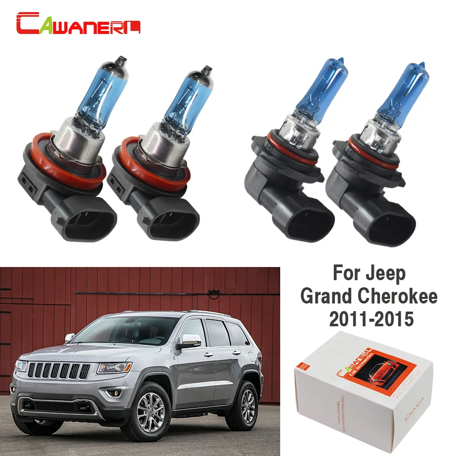 

Cawanerl 4 Pieces 9005 + H11 100W Car Light Halogen Bulb Headlight High Low Beam 12V For Jeep Grand Cherokee 4-Door 2011-2015