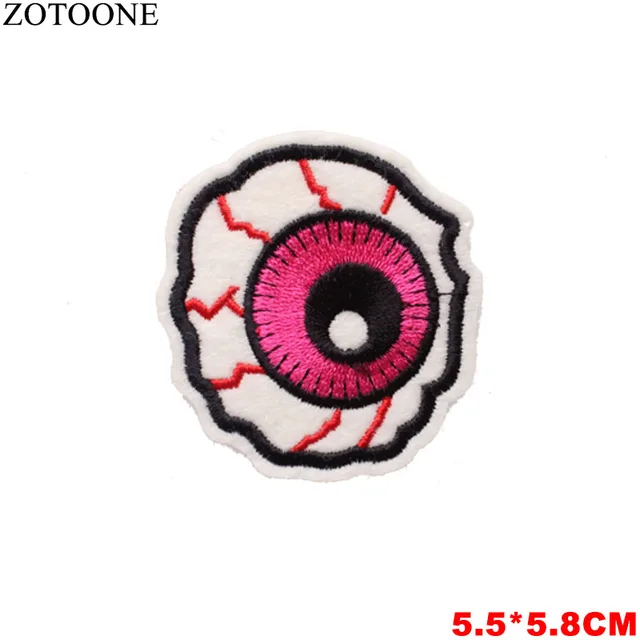 ZOTOONE Round UFO Parches Embroidered Iron on Patches For Clothing DIY Motif Stripes Clothes Stickers Alien Astronaut Badges E 28