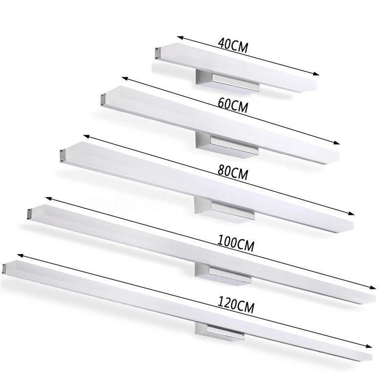 الحمام الجبهة مرآة ضوء الغرور ضوء ماكياج أدى الجدار مصباح للماء ومكافحة الضباب الجدار ضوء