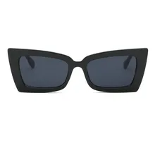 Женские Модные солнцезащитные очки в форме Ким Кардашьян, винтажные Стильные пляжные женские очки с плоским верхом, женские солнцезащитные очки