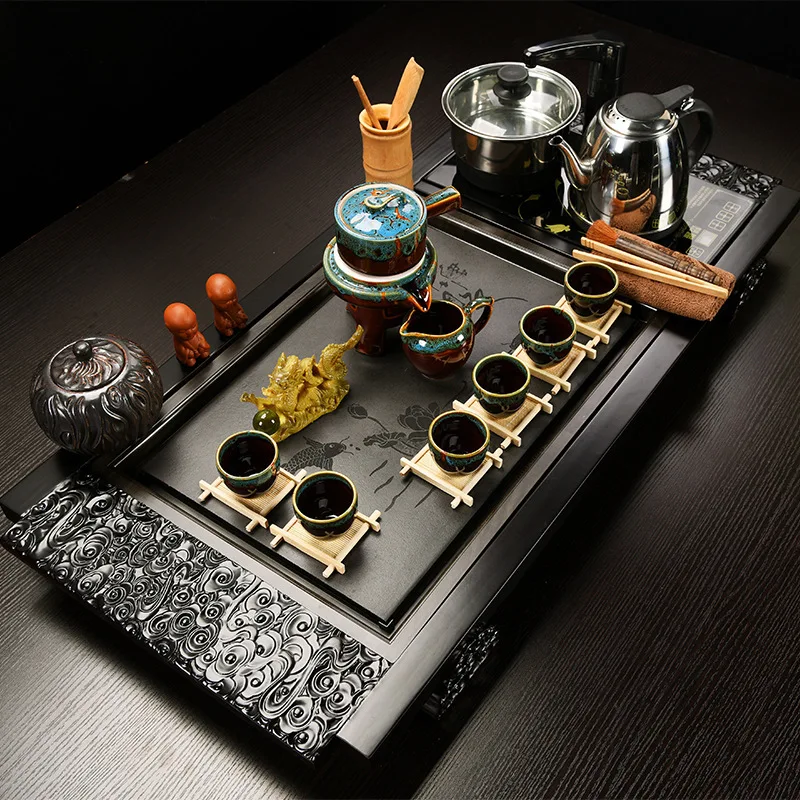 

1 set Full set teapot cup Tea Tray kettle High Quality Chinese Solid Tea Tray Household Tea Board Chahai / Tea table All product