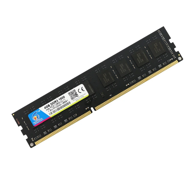 VEINEDA Dimm Ram DDR3 4 gb 1600 Mhz متوافق 1333 1066 ddr 3 4 gb PC3-12800 240pin ميموريال لجميع AMD إنتل سطح المكتب