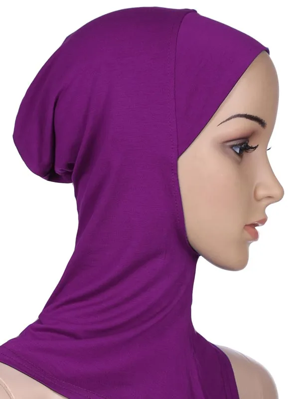 Мягкий шарф, шляпа, шапка, головной убор хиджаб, исламский головной убор, головные уборы для женщин - Цвет: 17 Purple