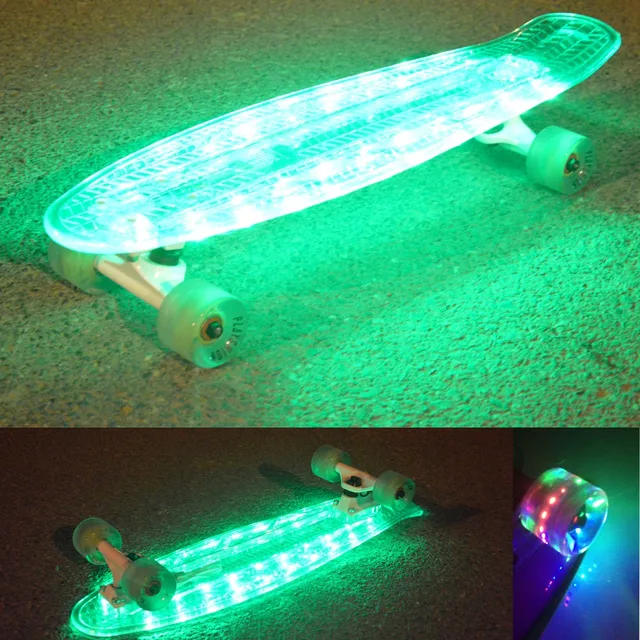 Electric LED Skateboard Longboards with LED Wheels 27Inchin Skate