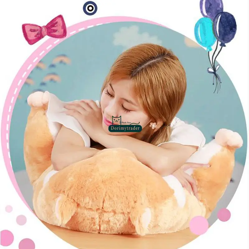 Dorimytrader Lovely 50cm x 55cm Soft Cartoon Hamster Plush Pillow Anime Waist Cushion Stuffed Animal Hamster Toy Doll DY61720 (19)
