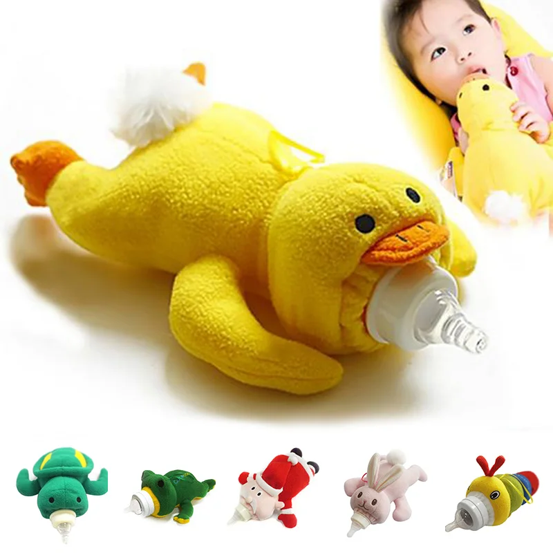 Baby Feeding Milk Bottle Insulation Cover Holder Feeder Thermal Bag Warmer Animal Plush Toy AN88