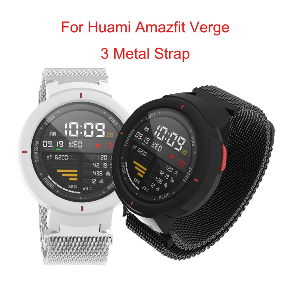 Миланская петля ремешок для часов для Xiaomi Huami Amazfit Verge 3 Магнитный адсорбционный металлический браслет для Amazfit Verge 3