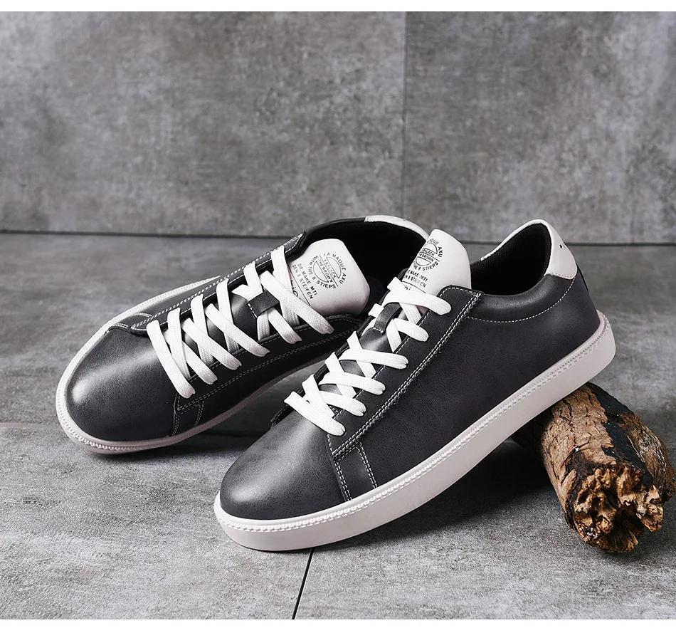 SUROM роскошный бренд Мужская обувь для скейтборда, кроссовки резиновый противоскользящий кожаная Спортивная обувь Мужская классическая черная обувь красовки