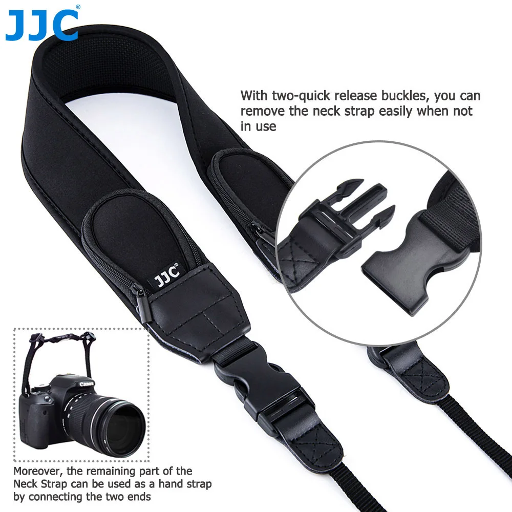 JJC Quick Release Neck Strap with Pouch DSLR Wide Shoulder