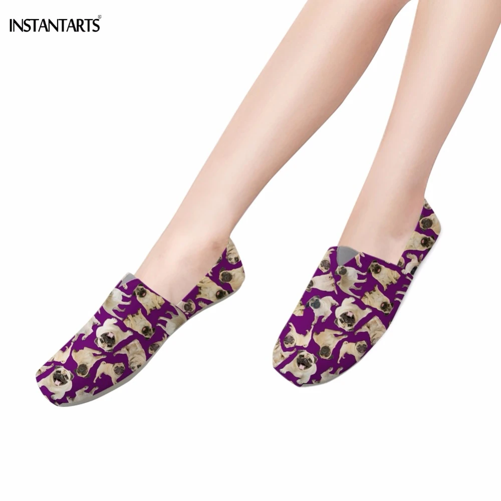 Zapatos planos instantets Kawaii mascota con estampado de perro para chicas adolescentes, mocasines de estudiante transpirables de verano planos de mujer| AliExpress