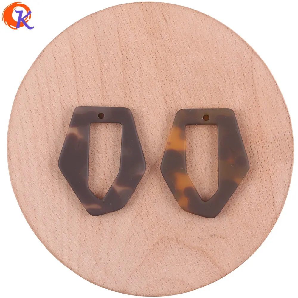 

Cordial Design 50Pcs 30*37MM Acrylic Beads/Jewelry Accessories/Rubber Leopard Print Effect/Irregular Shape/DIY/Earring Findings