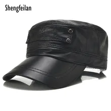 Натуральная овечья кожа военные шляпы для мальчиков и девочек плоский топ темно-синяя кепка черный цвет старомодная шляпа для мужчин и женщин