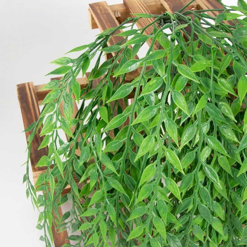 Украшение дома бамбуково-ива ротанга с листьями шелк искусственный цветы потолочный Настенный цветок лоза Свадебный декор