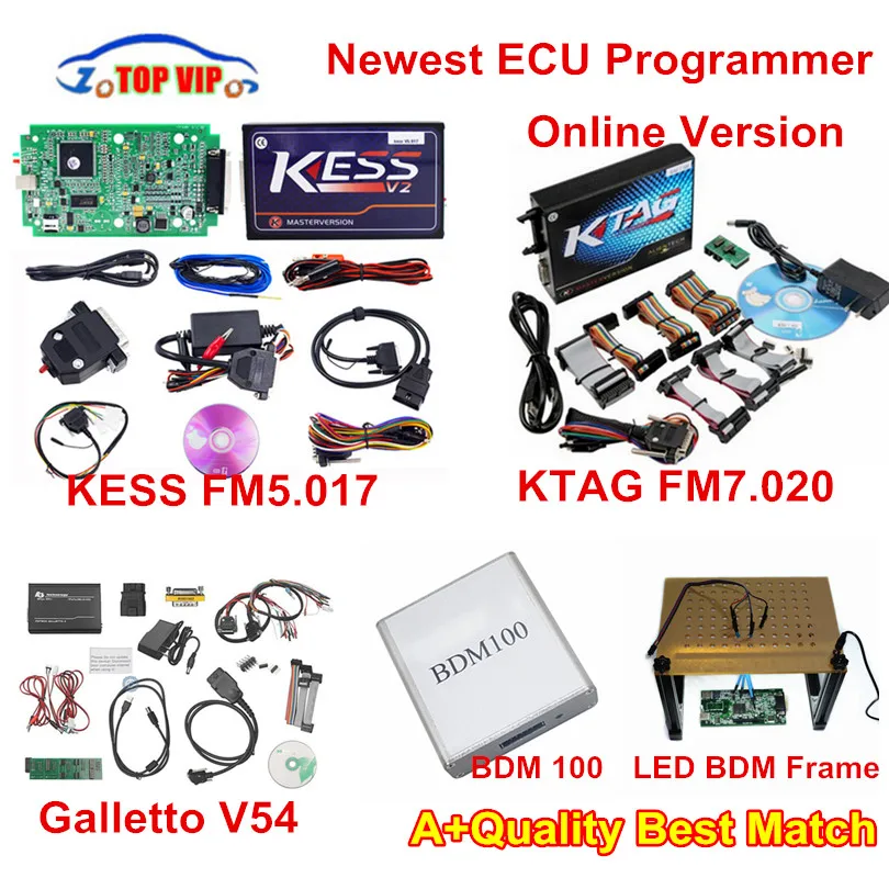 

Discount!! KESS FW5.017 ECU Programmer Online Version+KTAG 7.020 + Fgtech V54+LED BDM Frame+BDM 100 KESS V2.23 Full Set DHL Free
