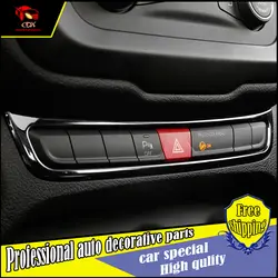 Car styling Warning Lights Switch Decoration Cover Trim For Jeep Renegade 2015 2016 Seat heating switch covers trim