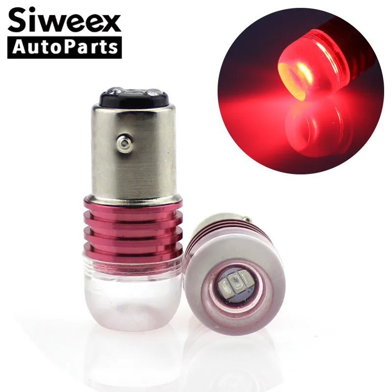 2 X 1156 BA15S 1157 BAY15D Red Strobe Lamp 5630 3SMD Super Bright LED Bulbs 12V Car Brake Turn