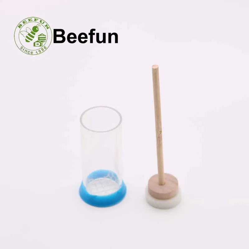 

2Pcs Beefun Plastic Bee Queen Marking Marker Cage Bottle With Soft Plunger Beekeeping Equipment Beekeeper Bee Tool