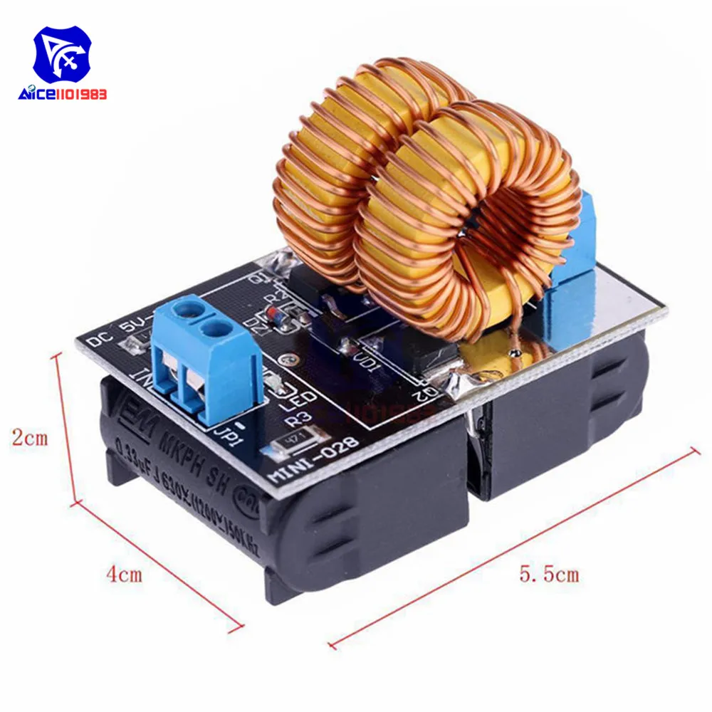 DC 5-12 В мини ZVS низковольтный индукционный нагревательный модуль питания индукционная нагревательная плата для индукционного нагрева с катушкой