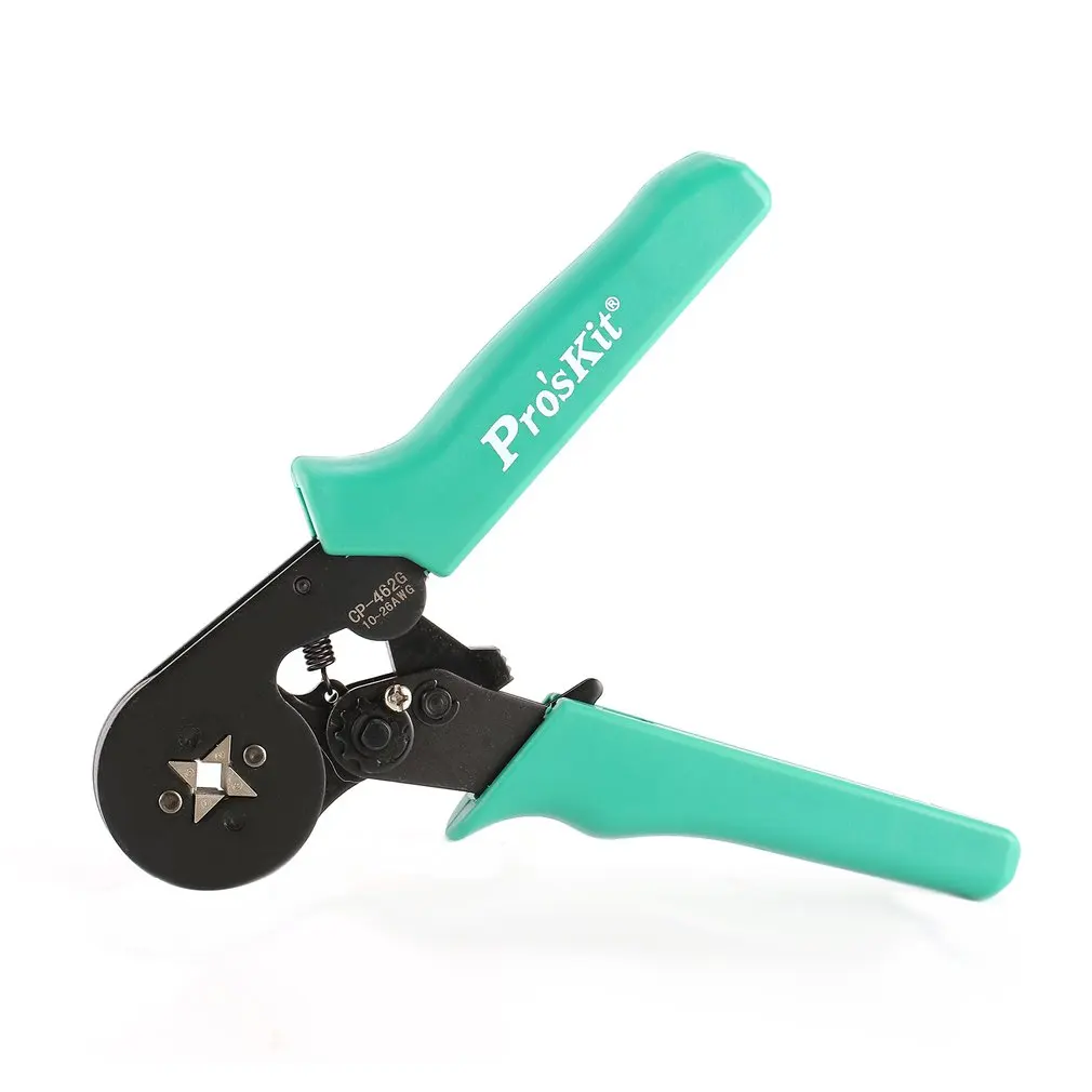 

Proskit CP-462G Adjustable Ratcheting Design Square Ferrule Wire Crimpers Practical Crimping Pliers Line Pressing Tools