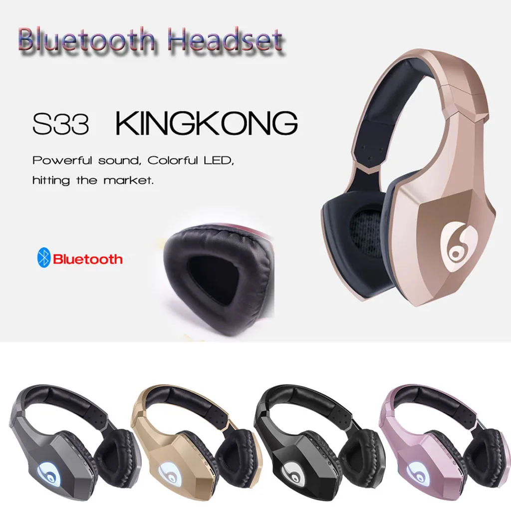 blad Slijm zout Ovleng S33 Bluetooth Headphone Over-ear Wireless Headphones Lightweight  Bluetooth 4.1 Stereo Headset With Mic For Pc 605#2 - Earphones & Headphones  - AliExpress