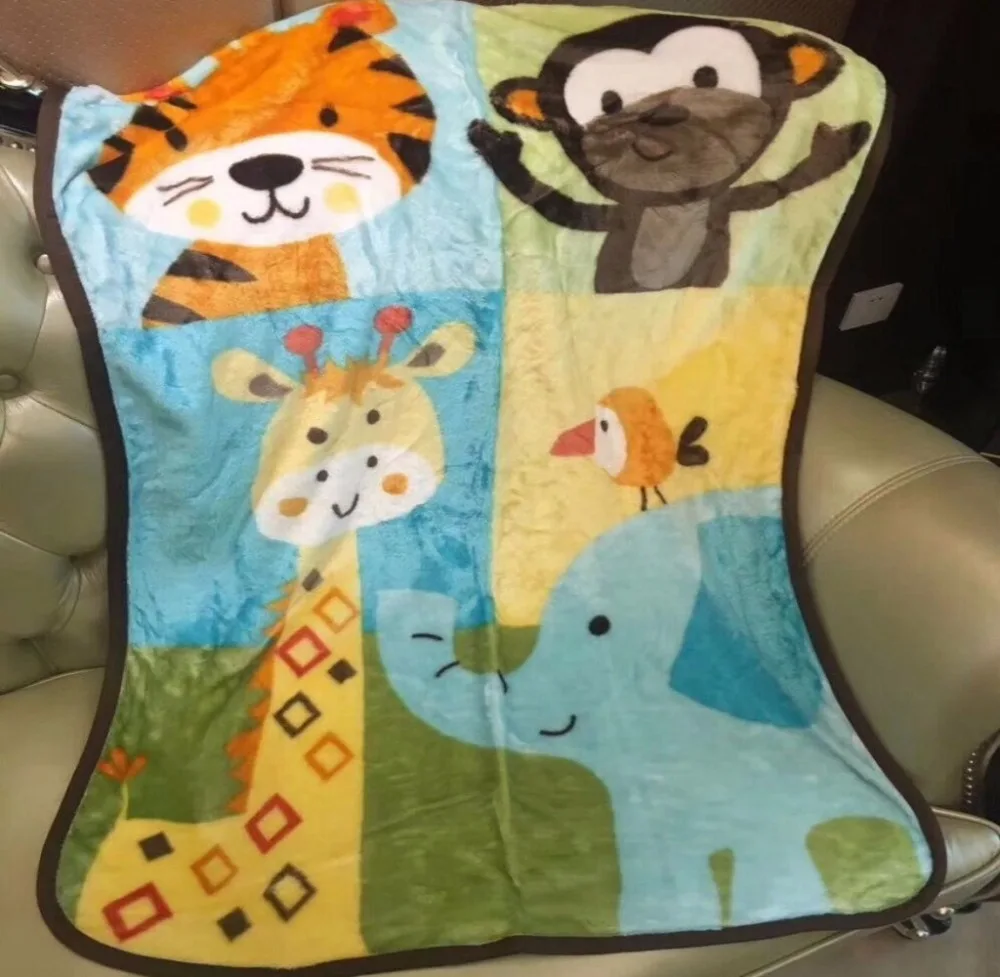 New Cartoon Warm Mini Animal Blanket Soft Blanket on Bed Coral Fleece