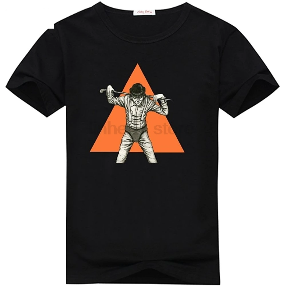 

Juancarly Movie Poster A Clockwork Orange Graphic Printed T-shirt For Men Black summer cool T-shirt