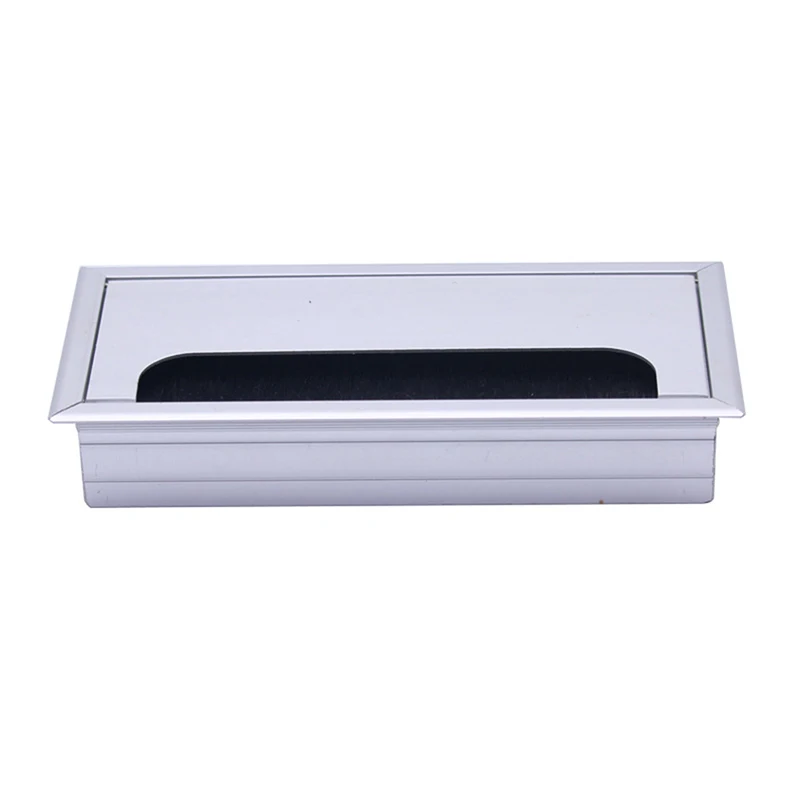 

Aluminum Alloy Square Wire Hole Cover Desktop Computer Desk Threading Box _WK
