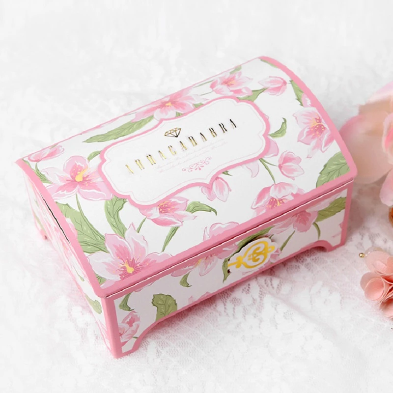 Download 10 Pcs Gold Pink Flower Princess Treasure Box Design Paper Box Candy Cookie Chocolate Gift Packaging Storage Boxes Wedding Use Gift Bags Wrapping Supplies Aliexpress