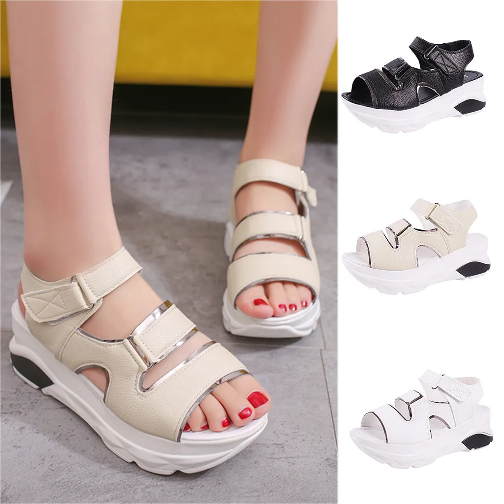 

Womens Heel Slide Sandals Open Toe Women's Fashion Casual Summer Sport Sandals Thick Platform Med Heel Shoes#g2