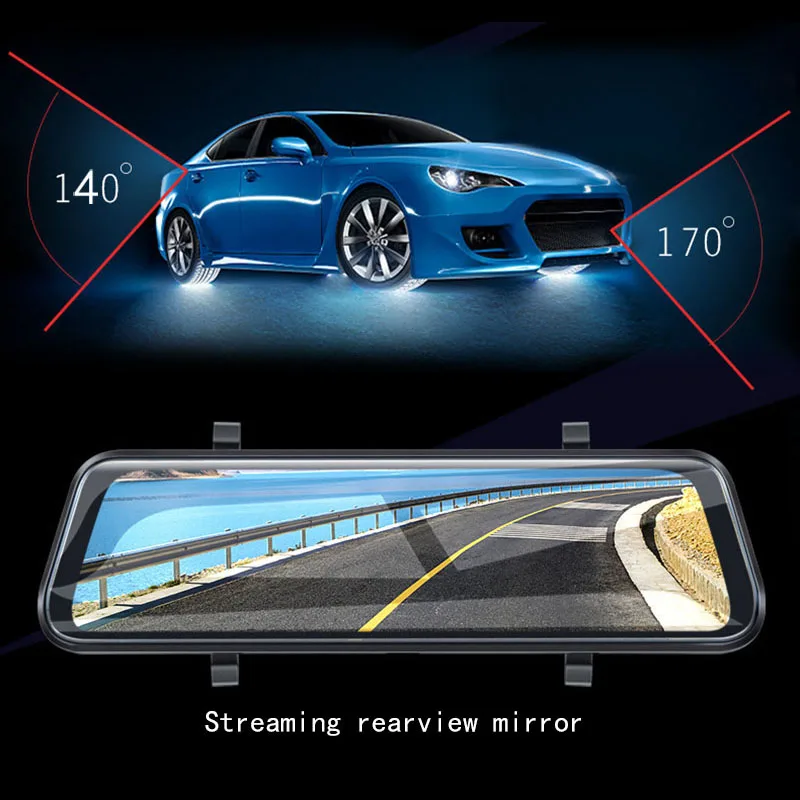 10 &quotips сенсорный экран потоковое зеркало заднего вида Автомобильный