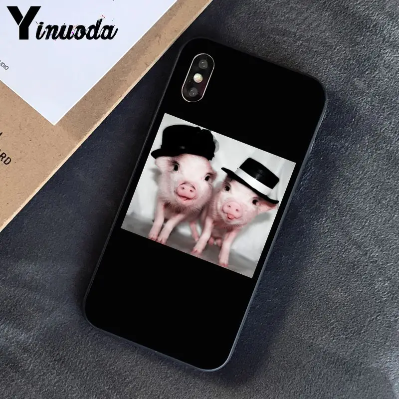 Yinuoda смешной мультфильм свинья Coque Оболочка Чехол для телефона для iPhone 8 7 6 6S 6Plus X XS MAX 5 5S SE XR 10 чехол s