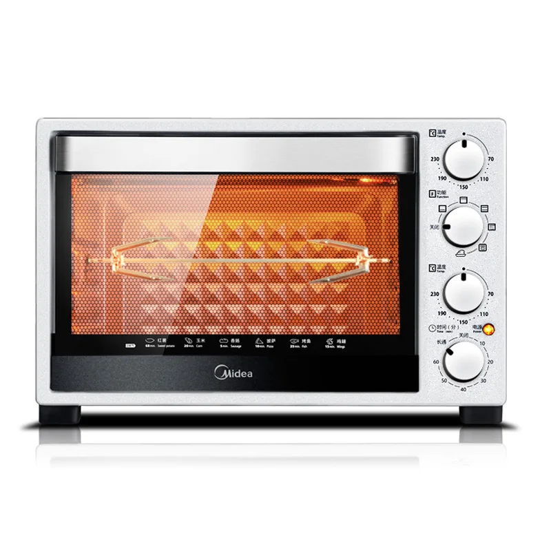 

Horizontal Single Electric Oven for Home Baking Cakes Multi-functional 360 Degree Rotary Fork Baking Chicken Baking Menu Free