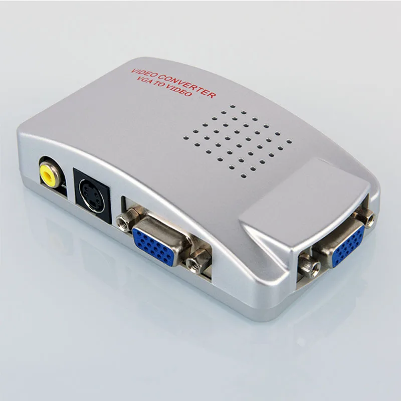Адаптер для ПК с VGA на AV RCA ТВ монитор S видео преобразователь сигнала адаптер